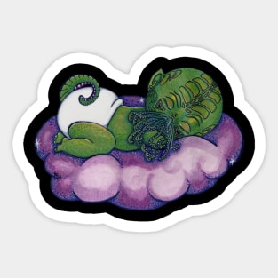 Baby Cthulhu on a Cloud Sticker